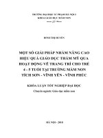 Một số giải pháp nhằm nâng cao hiệu quả giáo dục thẩm mỹ qua hoạt động vẽ trang trí cho trẻ 4   5 tuổi tại trường mầm non tích sơn   vĩnh yên   vĩnh phúc 