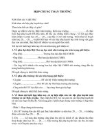 chương trình và biên bản họp phụ huynh đầu năm