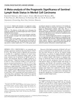 A meta analysis of the prognostic signif