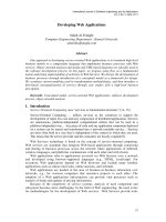 ĐỀ TÀI NGHIÊN CỨU KHOA HỌC CÔNG NGHỆ THÔNG TIN - Developing Web Applications