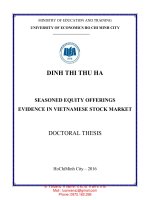 SEASONED EQUITY OFFERINGS  EVIDENCE IN VIETNAMESE STOCK MARKET