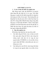 Nghiên cứu giá trị của neutrophil gelatinase – associated – lipocalin (NGAL) trong tiên đoán các biến cố tim mạch ở bệnh nhân hội chứng vành cấp tt 