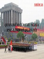 QUAN điểm của CHỦ NGHĨA mác LÊNIN về QUÂN đội