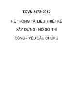 Tcvn 5672 2012 he thong tai lieu thiet ke xay dung ho so thi cong yeu cau chung 