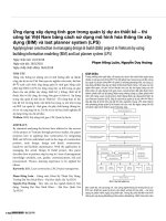 ỨNG DỤNG xây DỰNG TINH gọn TRONG QLDA THIẾT kế – THI CÔNG tại VIỆT NAM BẰNG CÁCH sử DỤNG mô HÌNH hóa THÔNG TIN xây DỰNG và LAST PLANNER SYSTEM 