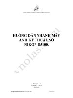 HƯỚNG DẪN SỬ DỤNG nikon d5100 (TIẾNG VIỆT)