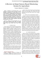 A review on smart sensors based monitoring system for agriculture