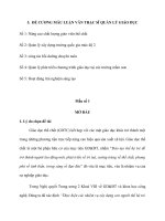 5 mẫu đề cương luận văn thạc sĩ quản lý giáo dục