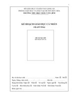 KẾ HOẠCH GIÁO DỤC CÁ NHÂN TRẺ KHUYẾT TẬT VÀ HÒA NHẬP MỚI 2022