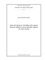 Một số định lí về điểm bất động trong không gian metric riêng và ứng dụng (Luận văn thạc sĩ)