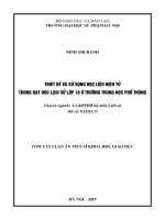 Thiết kế và sử dụng học liệu điện tử trong dạy học lịch sử lớp 10 ở trường trung học phổ thông (tt)