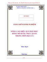 Đề tài Nâng cao hiệu quả dạy  học bằng đồ dùng trực quan trong môn Địa lí 6