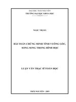Bài toán chứng minh tính vuông góc, song song trong hình học (Luận văn thạc sĩ)