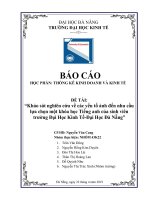 Bài thực hành môn Thống kê kinh doanh sử dụng phần mềm SPSS