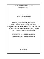 Nghiên cứu so sánh khả năng giải phóng thuốc của vật liệu cellulose nạp diclofenac natri tạo ra từ gluconacetobacter xylinus trong một số môi trường nuôi cấy 
