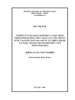 Nghiên cứu đa dạng sinh học và đặc điểm nhóm dinh dưỡng chức năng của côn trùng nước tại suối chảy qua rừng tự nhiên thuộc xã ngọc thanh, thành phố phúc yên, tỉnh vĩnh phúc 