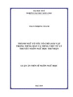 Thành ngữ có yếu tố chỉ loài vật trong tiếng hán và tiếng việt từ lý thuyết ngôn ngữ học tri nhận 