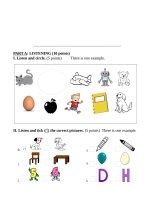 ĐỀ ôn THI TIẾNG ANH 1 