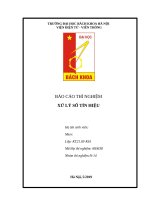 Báo cáo thí nghiệm xử lý số tín hiệu  bkhn