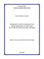 Thành ngữ có yếu tố chỉ loài vật trong tiếng hán và tiếng việt từ lý thuyết ngôn ngữ học tri nhận tt 