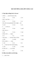 BÀI tập TIẾNG ANH 3 NÂNG CAO 