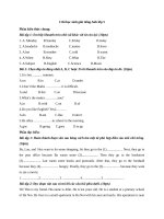 ĐỀ THI học SINH GIỎI môn TIẾNG ANH lớp 5 