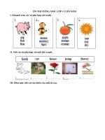 ĐỀ CƯƠNG ôn THI TIẾNG ANH 1 