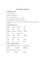 ÔN tập TIẾNG ANH lớp 3 