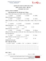 DE KHAO SAT CHAT LUONG DAU NAM LOP 4 MON TOAN