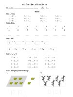 BÀI tập CUỐI TUẦN 13 