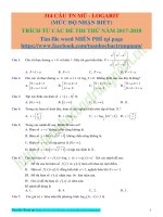 314 CAU TN MU   LOGARIT   MUC DO NHAN BIET