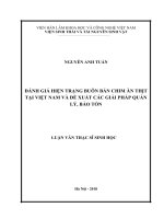 Đánh giá hiện trạng buôn bán chim ăn thịt tại việt nam và đề xuất các giải pháp quản lý, bảo tồn 