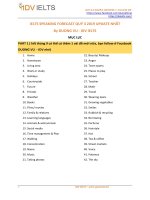 IELTS SPEAKING FORECAST QUY 3 2019 BY DUONG VU IDV IELTS 2