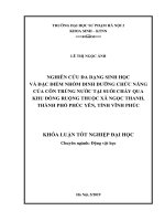 Luận Văn Giáo Dục Sư Phạm Nghiên cứu đa dạng sinh học và đặc điểm nhóm dinh dưỡng chức năng của côn trùng nước tại suối chảy qua khu đồng ruộng