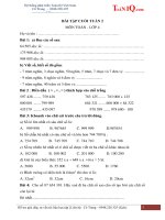 BÀI tập CUỐI TUẦN 2 TOÁN 4 