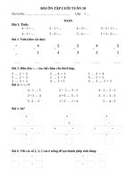 BÀI tập CUỐI TUẦN 10 