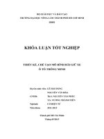 THIẾT KẾ, CHẾ TẠO MÔ HÌNH BÃI GIỮ XE  Ô TÔ THÔNG MINH