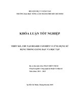 THIẾT KẾ, CHẾ TẠO BOARD CẢM BIẾN VÀ ỨNG DỤNG SỬ DỤNG TRONG GIẢNG DẠY VÀ HỌC TẬP