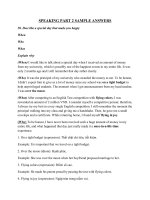 SPEAKING PART 2 SAMPLE ANSWERS 