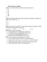 Một số bài tập trắc nghiệm