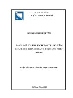 Đánh giá thành tích nhân viên tại trung tâm chăm sóc khách hàng điện lực miền trung 