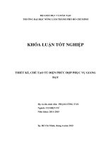 THIẾT KẾ, CHẾ TẠO TỦ ĐIỆN PHỨC HỢP PHỤC VỤ GIẢNG DẠY