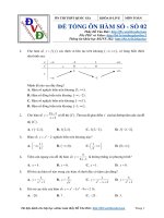 ĐỖ văn đức đề TỔNG ôn số 02    CHƯƠNG 1   hàm số   file đề bài 