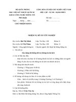 Báo cáo đồ án website hệ thống thông tin du lịch 