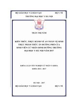 KIẾN THỨC, THỰC HÀNH về AN TOÀN vệ SINH THỰC PHẨM THỨC ăn ĐƯỜNG PHỐ của SINH VIÊN cử NHÂN DINH DƯỠNG TRƯỜNG đại học y hà nội năm 2017 
