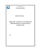 Hoàn thiện công tác an sinh xã hội trên địa bàn huyện konplông, tỉnh kon tum 