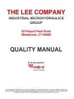 IMH quality manual hệ thống quản lý chất lượng theo ISO 9001:2015