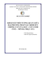 Khảo sát mối tương quan giữa hai phương pháp xác định sức chống cắt của đất  cắt cánh (VST) – nén ba trục (UU) 