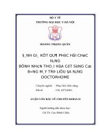 ĐÁNH GIÁ kết QUẢ PHỤC hồi CHỨC NĂNG BỆNH NHÂN THOÁI hóa cột SỐNG cổ BẰNG máy TRỊ LIỆU đa NĂNG DOCTORHOME 