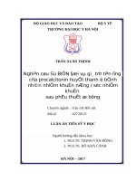 NGHIÊN cứu sự BIẾN đổi và GIÁ TRỊ TIÊN LƯỢNG của PROCALCITONIN HUYẾT THANH ở BỆNH NHÂN NHIỄM KHUẨN NẶNG  sốc NHIỄM KHUẨN SAU PHẪU THUẬT ổ BỤNG 